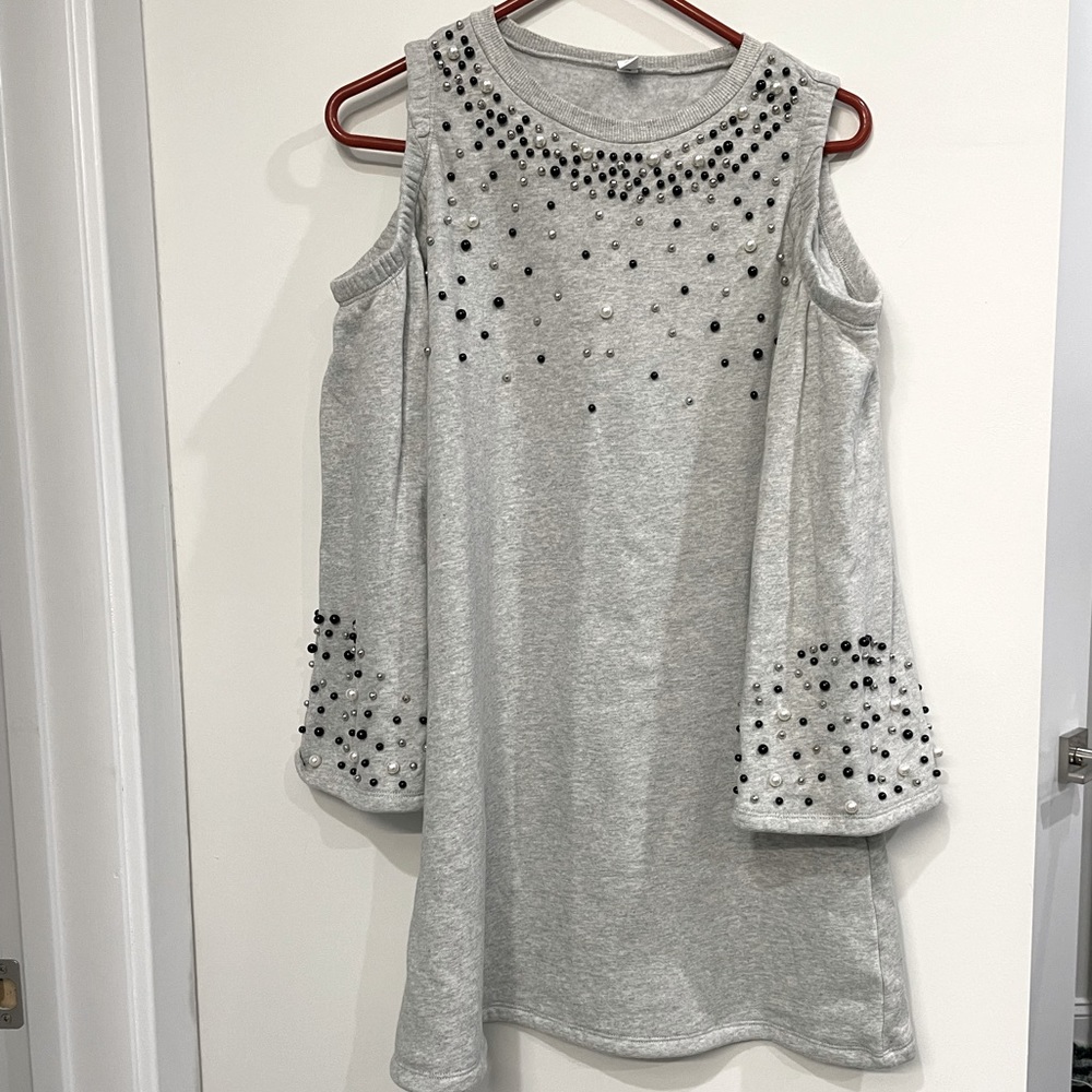 Nordstrom BP cold shoulder beaded dress
